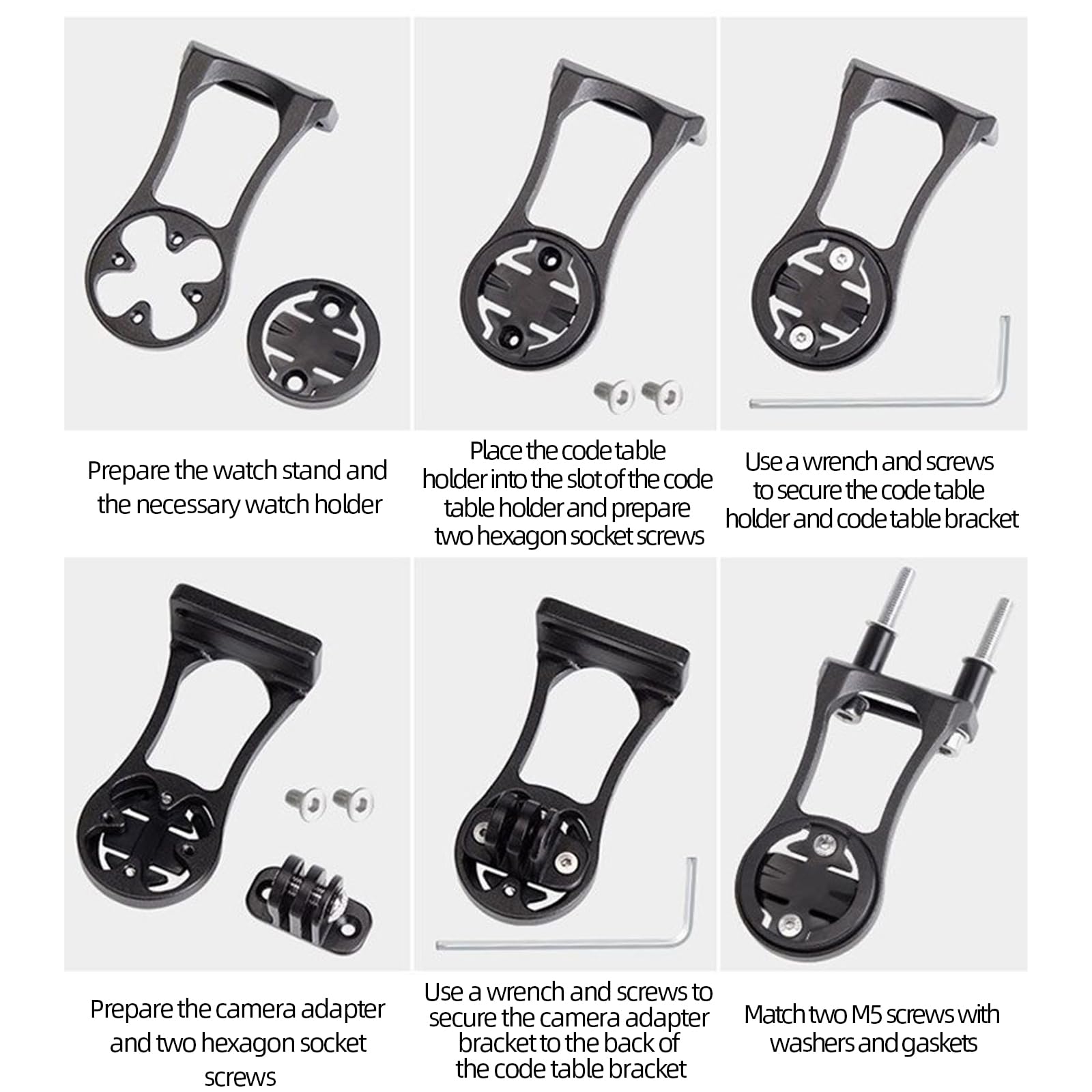Extended Out-Front Staffa Regolabile per Garmin Edge, Supporto Per Bicicletta GPS, Attacco Manubrio, Supporto Manubrio per Garmin 200/500/510/520/800/810/820/1000 GoPro
