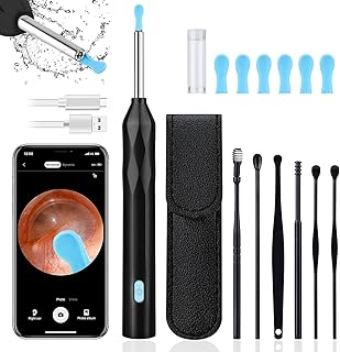 Ear Wax Removal Cleaner with Camera: Favofit Earwax Otoscope with Lights - Endoscope Ear Wax Remover Cleaning for iOS Android