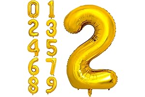 40 Inch Gold Number 2 Balloon