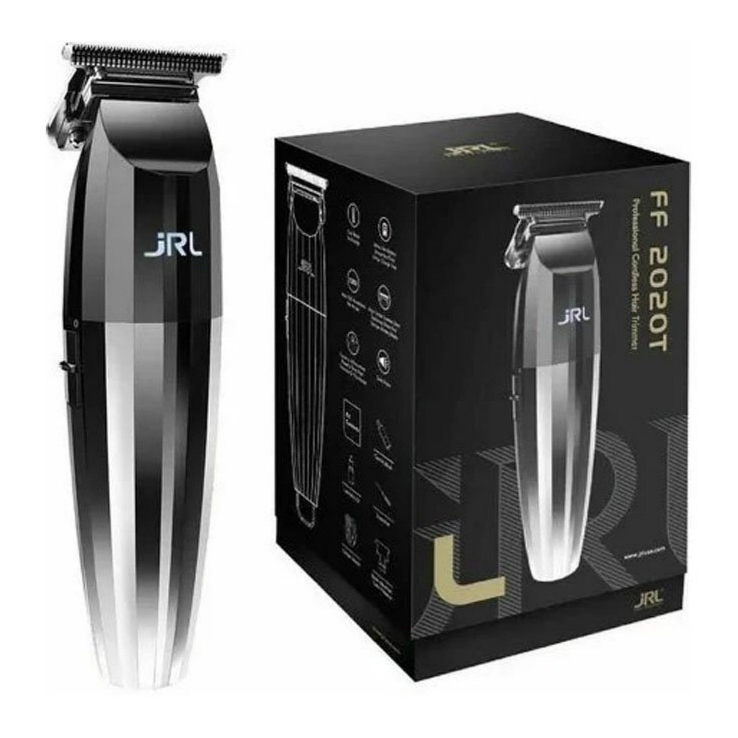 JRL 2020T Trimmer Silber – Professioneller Kabelloser Präzisionstrimmer mit Zero Gap, Cool Blade Technologie, Hochleistungsmotor, Barber Trimmer für Friseur, Salon & Barbershop (2020T-Silber)