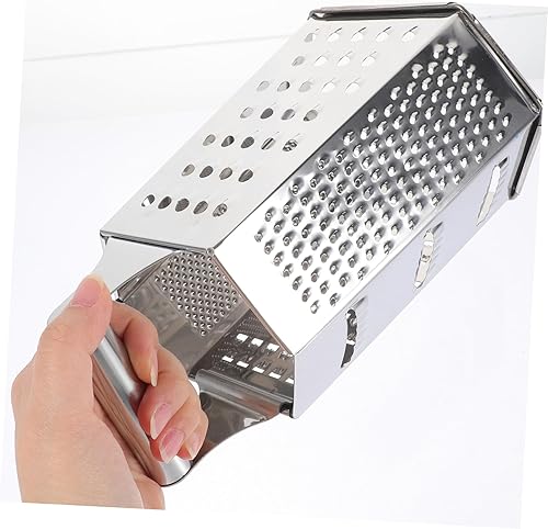 Miniatura 6 de Hemoton 1 pc rallador de seis lados rallado rallador en caja rallador de alimentos rallador de cocina herramienta multiusos delgado multifunción
