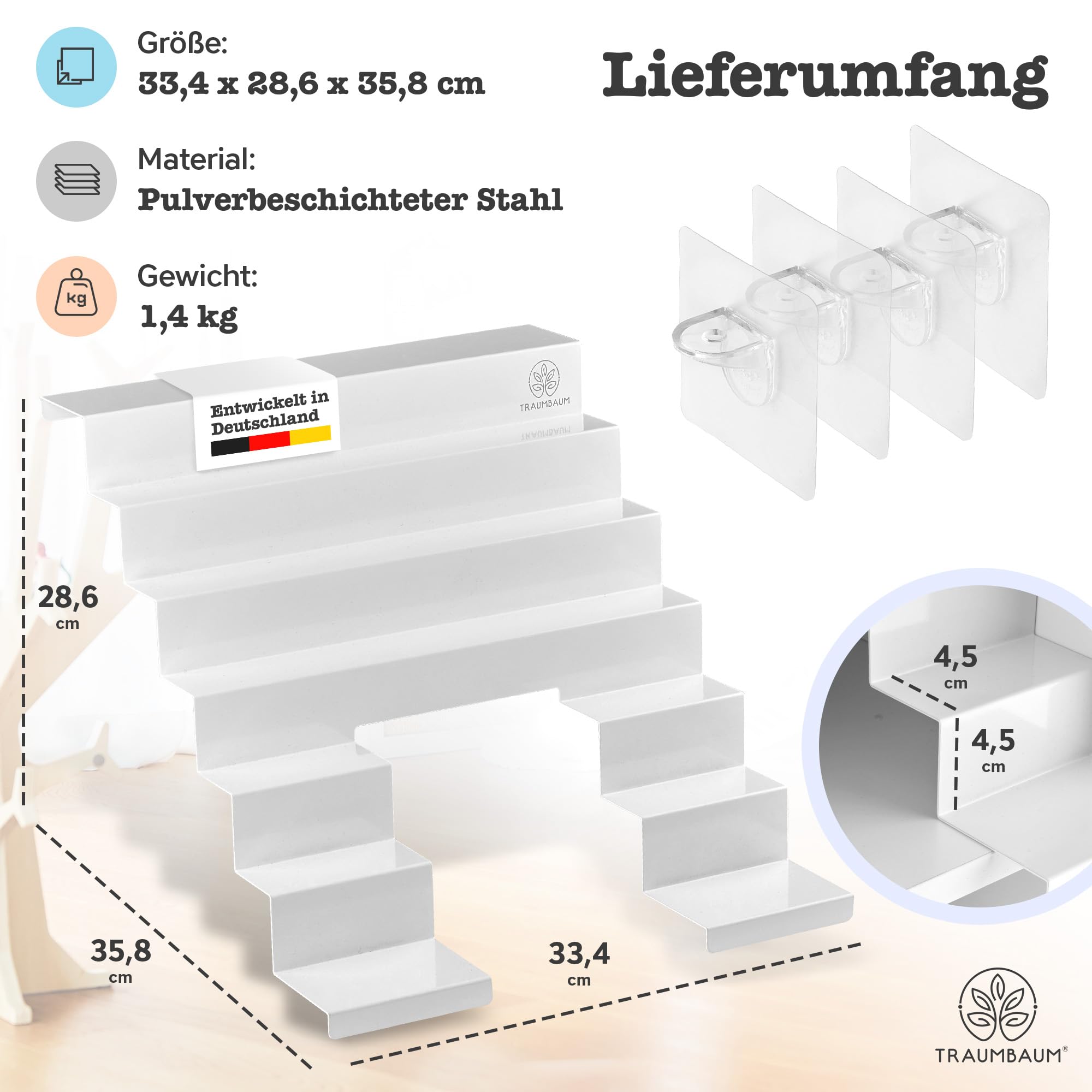 Tonie Regal als Einsatz für IKEA KALLAX | vollständig magnetisches Toniebox Regal für mehr als 50 Figuren + Box | Tonieregal für Mädchen und Jungen in weiß | Tonie Box Aussparung [MITTIG]