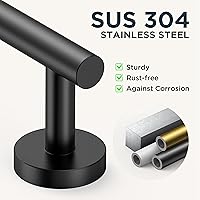 Vista 3 de FORIOUS 4 Piece Bathroom Accessories, SUS304 Stainless Steel Toilet Paper Holder, Towel Ring and 2 Towel Hooks, Wall Mounted Bathroom Hardware Set