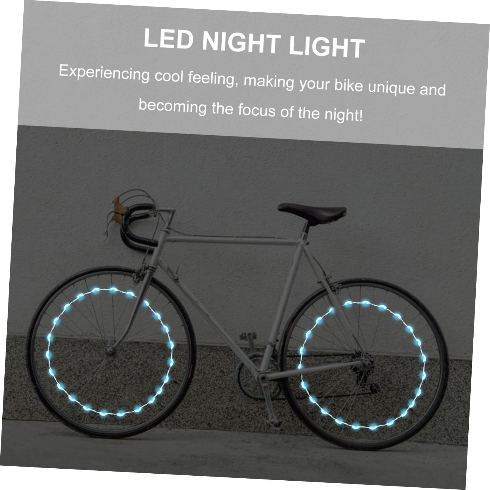 Yardwe Lumière De Pneu Réflecteurs Dirigé Rechargeable Cycle Scooter Signal Lumière De Rayon De Roue Feux De Roue De Vélo Lampe De Roue De Vélo LED Lumière De Roue Abdos Black