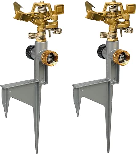 LIULO TOOL 2 Pack Zinc Alloy Impact Sprinklers for Yard,