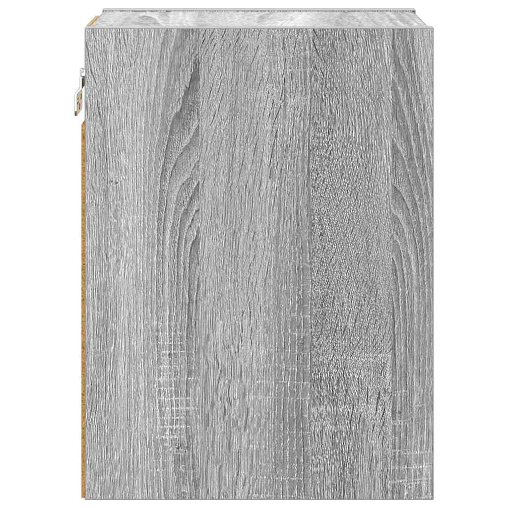 Hängeschrank Graues Sonoma Holzwerkstoff 20 x 29,5 x 40 cm mit viel Stauraum für Küche, moderner Wandschrank, ideal als Vorratsschrank, Organizer für Geschirr und Besteck