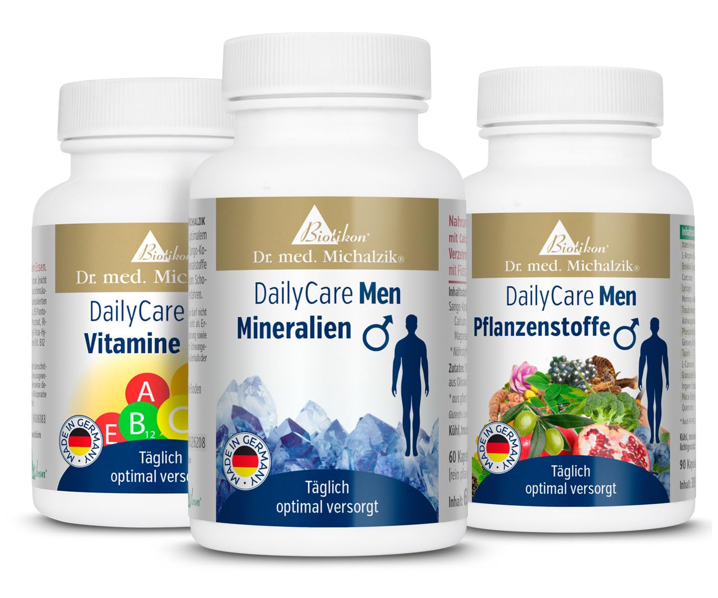 DailyCare Men nach Dr. Michalzik, 51 mg Resveratrol, 180 Kapseln | Mit Resveratrol, L-Arginin, OPC Traubenkernextrakt und Curcumin • eigene deutsche Produktion • ohne Zusätze