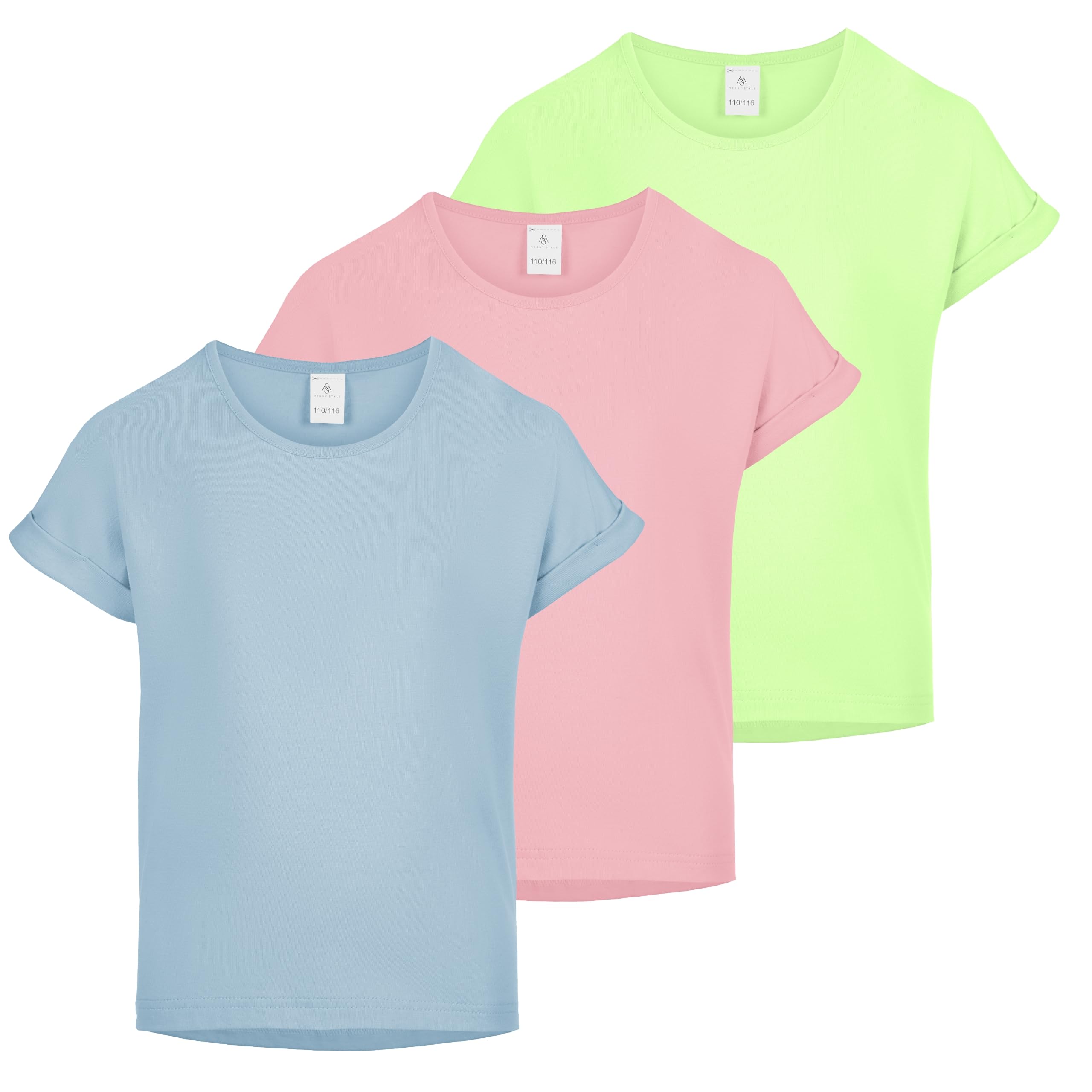Merry Style T-Shirt für Mädchen aus weicher Baumwolle – Bequeme Mädchenkleidung MS-468