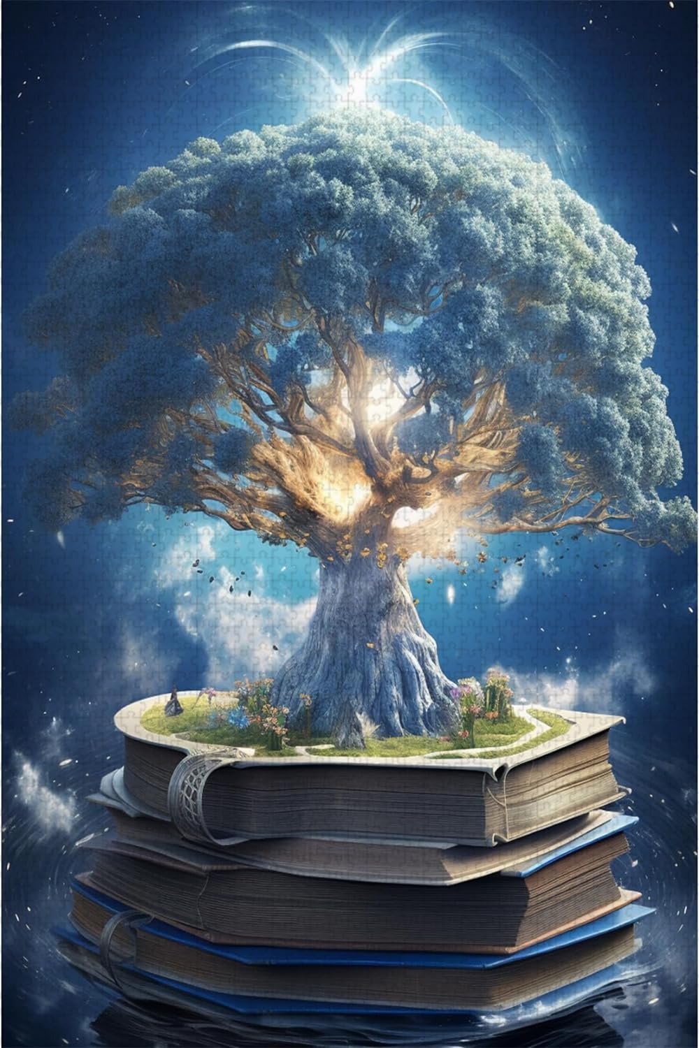 Arbre Blanc dans Le Livre de rêves – Puzzle en Bois de 3000 pièces – Puzzle de Divertissement au Sol pour Adultes et Adolescents