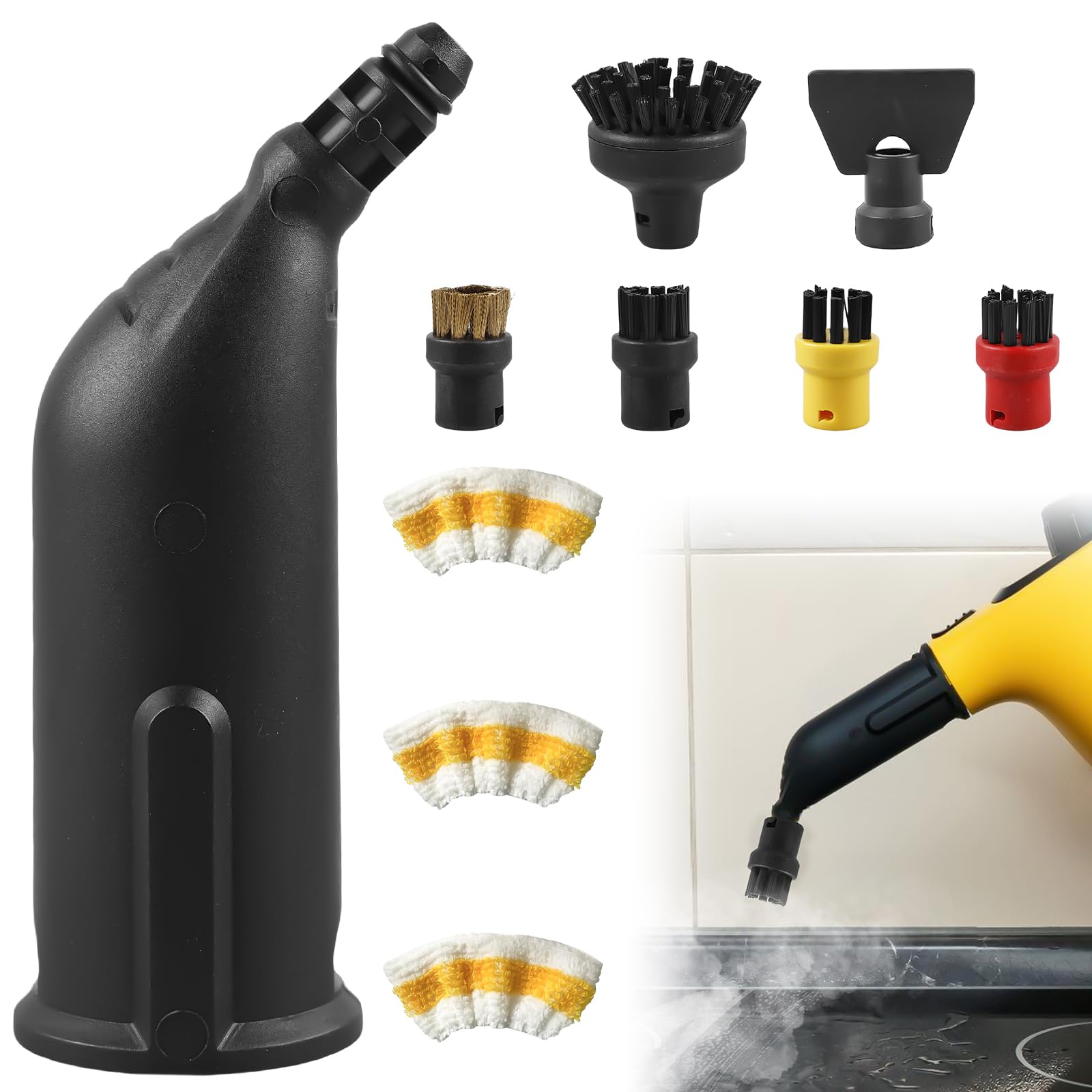 Lot de 10 pièces pour nettoyeur vapeur Kärcher - Accessoires de rechange pour nettoyeur à vapeur - Accessoires pour nettoyeur vapeur Kärcher Easyfix SC1 SC2 SC3 SC4 SC5