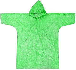ASR Outdoor Emergency Poncho Green Polyethylene Rain Gear Camping One Size