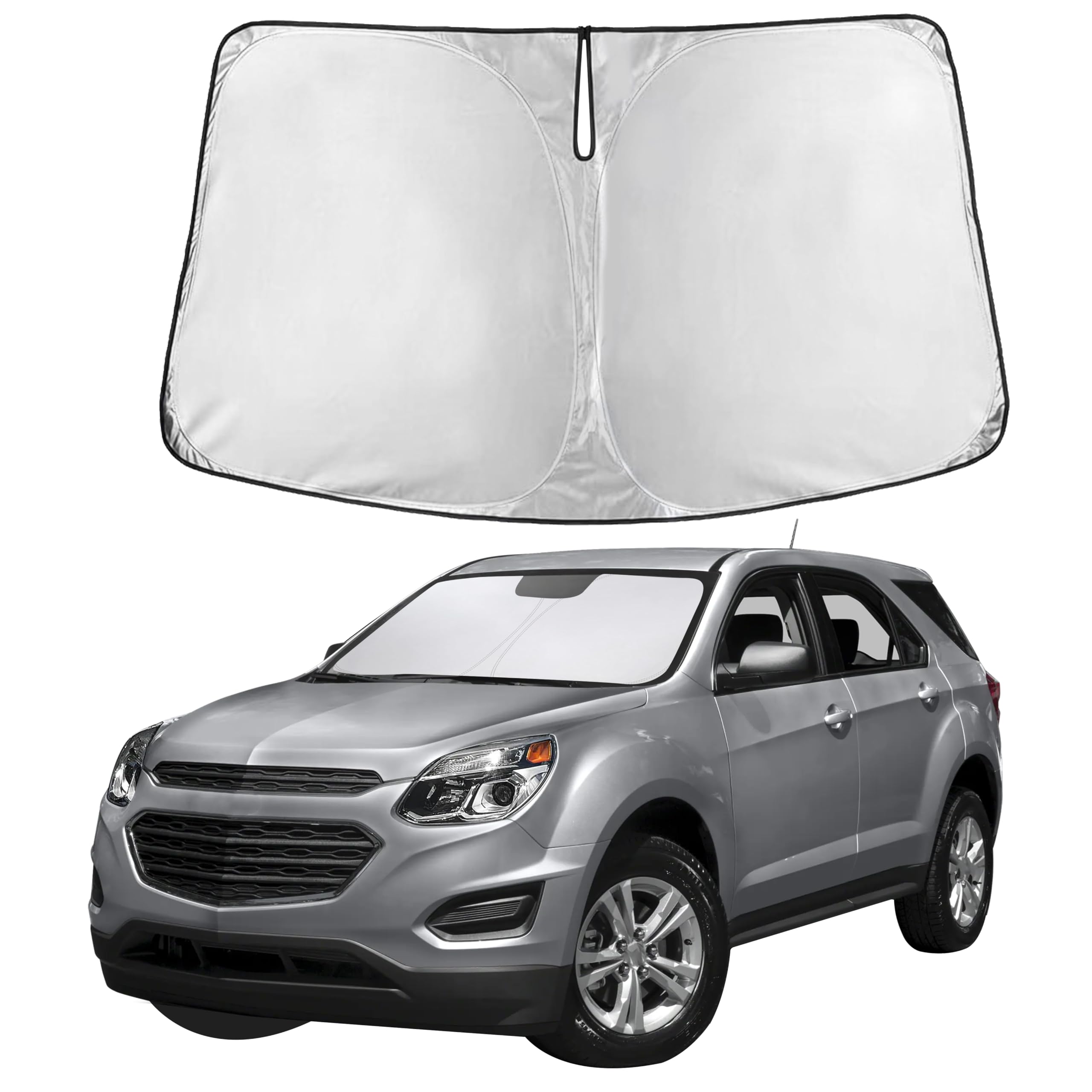 Autovir Windshield Sun Shade Fit for 2010-2015 2016 2017 Chevrolet Equinox Sunshade, Front Car Window Shades Sun Visor, Blocks UV Rays & Heat, Car Accessories Fit for FitChevrolet Equinox 2010-2017