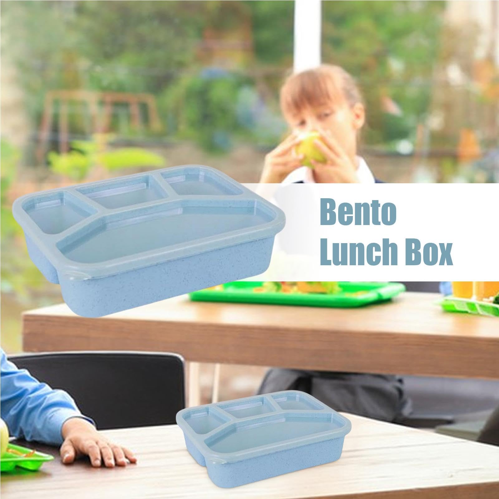 Amazon.co.jp: 角型弁当箱、仕切り弁当箱 - 4つのグリッドを持つ