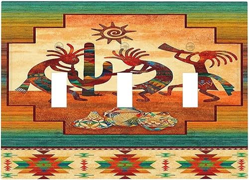 Miniatura 9 de Placas de pared para receptáculo dúplex de tamaño jumbo de 1 pandilla, negro, rojo, gris, gris, pintura de arte abstracto, geométrico, moderno,