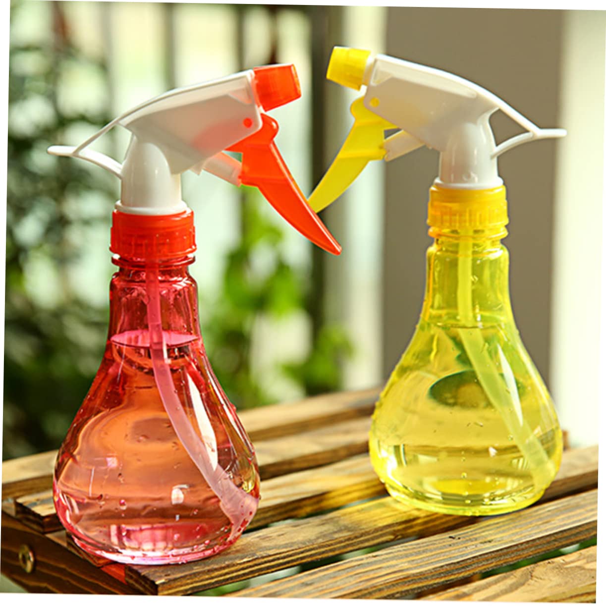 Supvox 10stücke Sprühflasche Tropfenform Handdruck Sprühkanne Aus Hochwertigem Kunststoff Zum Gießen Von Pflanzen Haushaltsreinigung Und Friseureinsatz Zufällige Farben