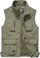 Colete masculino para pesca, safari, secagem rápida, atividades ao ar livre, fotografia, sem mangas