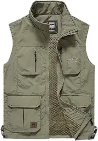 Colete masculino para pesca, safari, secagem rápida, atividades ao ar livre, fotografia, sem mangas