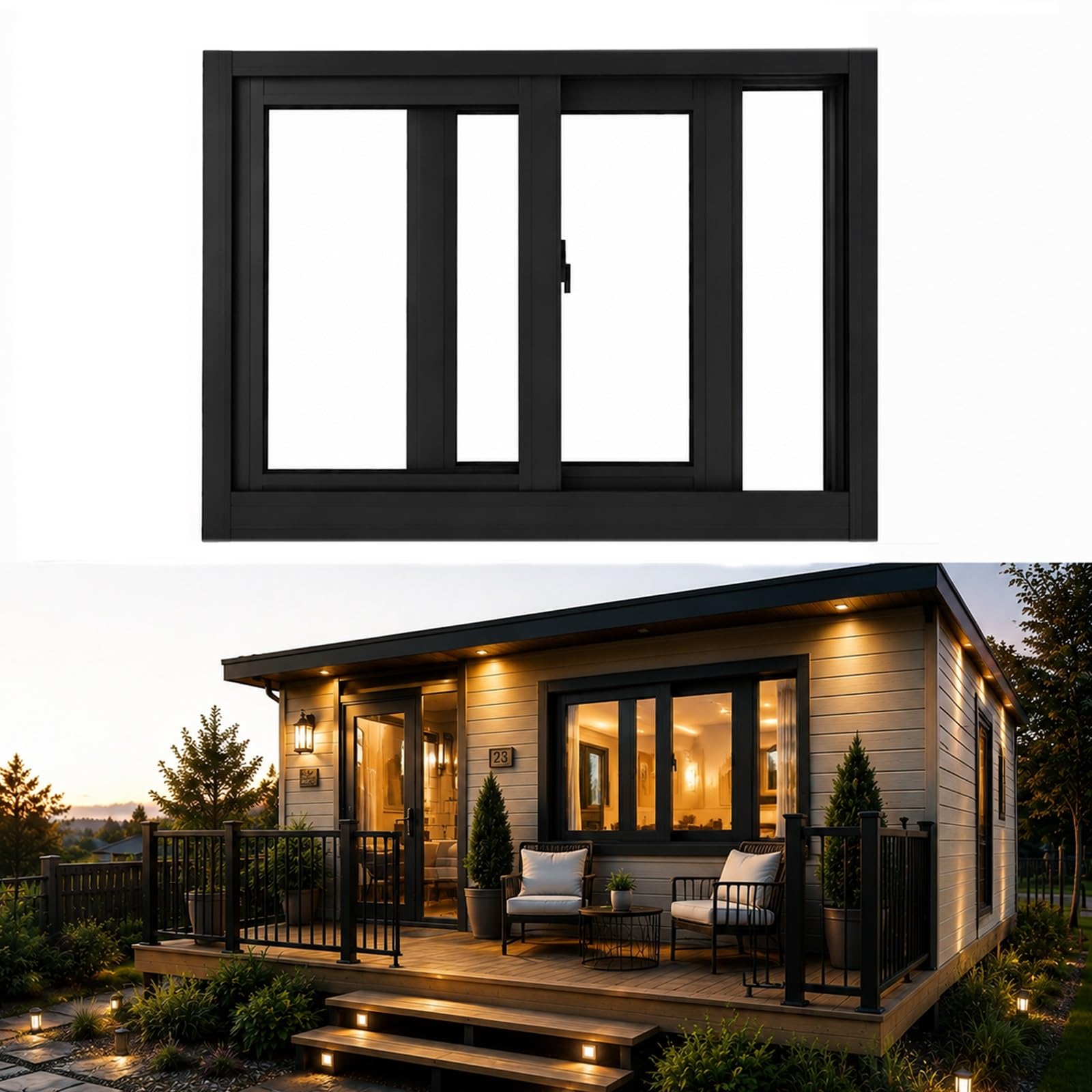 Lygxkrvu Dark Gray Sliding Aluminum Basement Window, Lockable Clear Glass Casement With Screen Replacement Shed For Bathroom Chicken Coop Garage Household Use(,H*W29*32In)