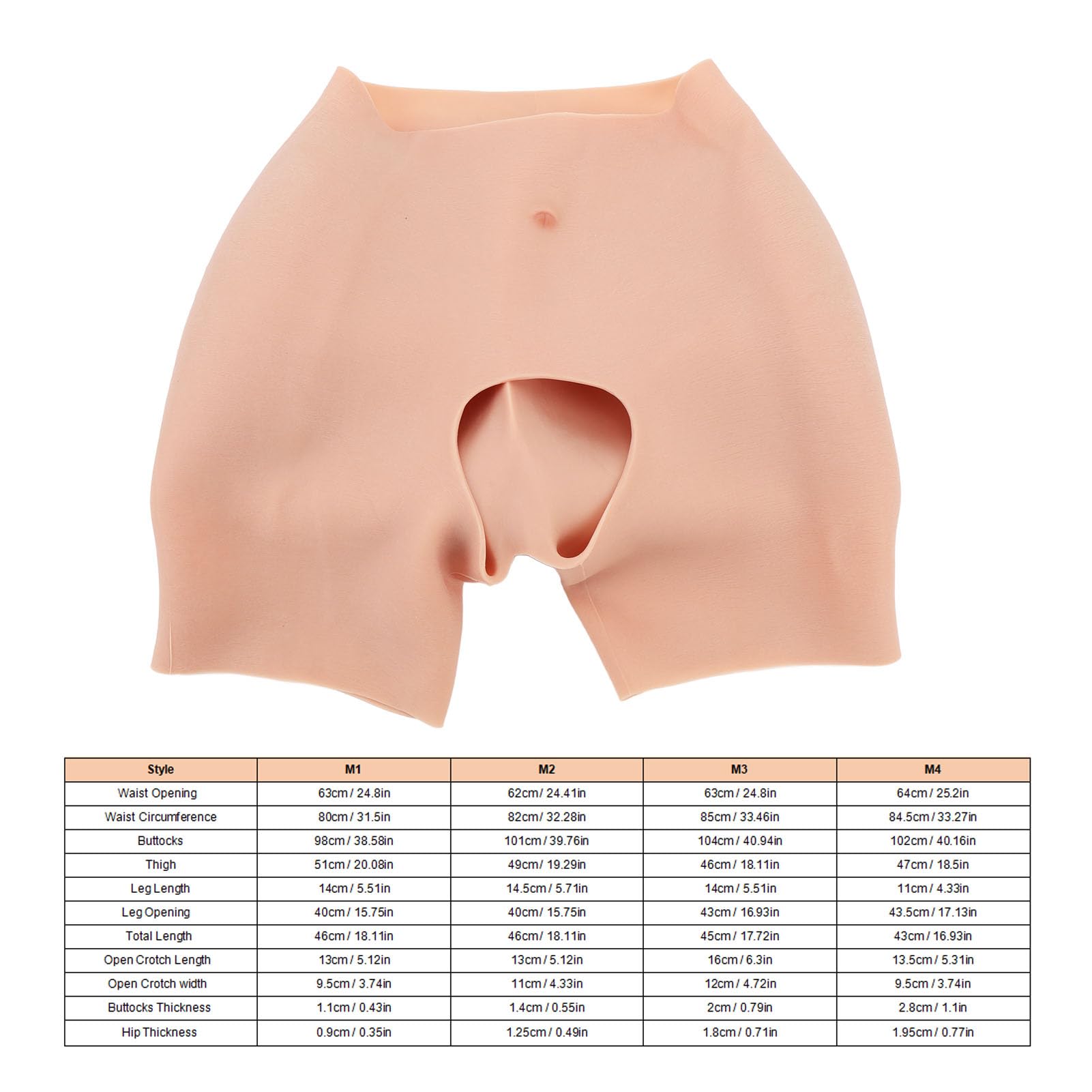 Realistische Silikon Fake Ass Höschen Butt Shaper Control Unterwäsche Gepolsterte Enhancer Shapewear Für Transgender Cosplay (M1)