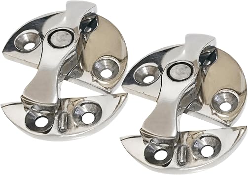 Stainless Steel 316 Boat Door Cabinet Hatch,45mm/1.77Round Turn Button Twist Catch Latch Marine Hardware Accessories