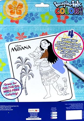 Miniatura 4 de Disney Moana - Paquete de libros para colorear y actividades con libro para colorear de tinta Imagine, calcomanías y más