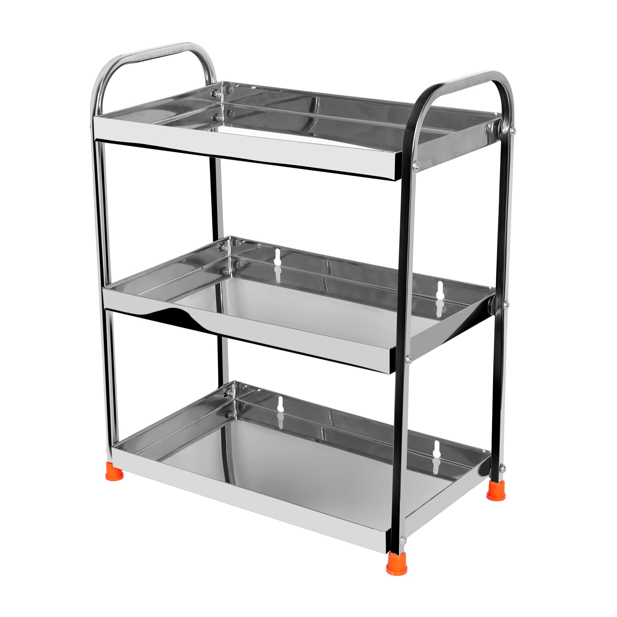 Kitchen Spice Rack |Stainless Steel 3 Tier Multipurpose Countertop Organizer Rack || Multishelf Storage Stand for Kitchen, Bathroom or Dressing table|| Spice Rack,Cosmetics Organizer (3 - SHELF) (B0DBLWQBM5) Amazon Price History, Amazon Price Tracker
