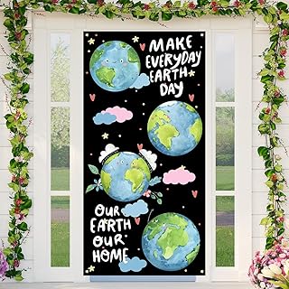 Earth Day Decorations, 71 x 35in Environmental Polyester Banner, Eco Natural Party Favors, Home Party Supplies