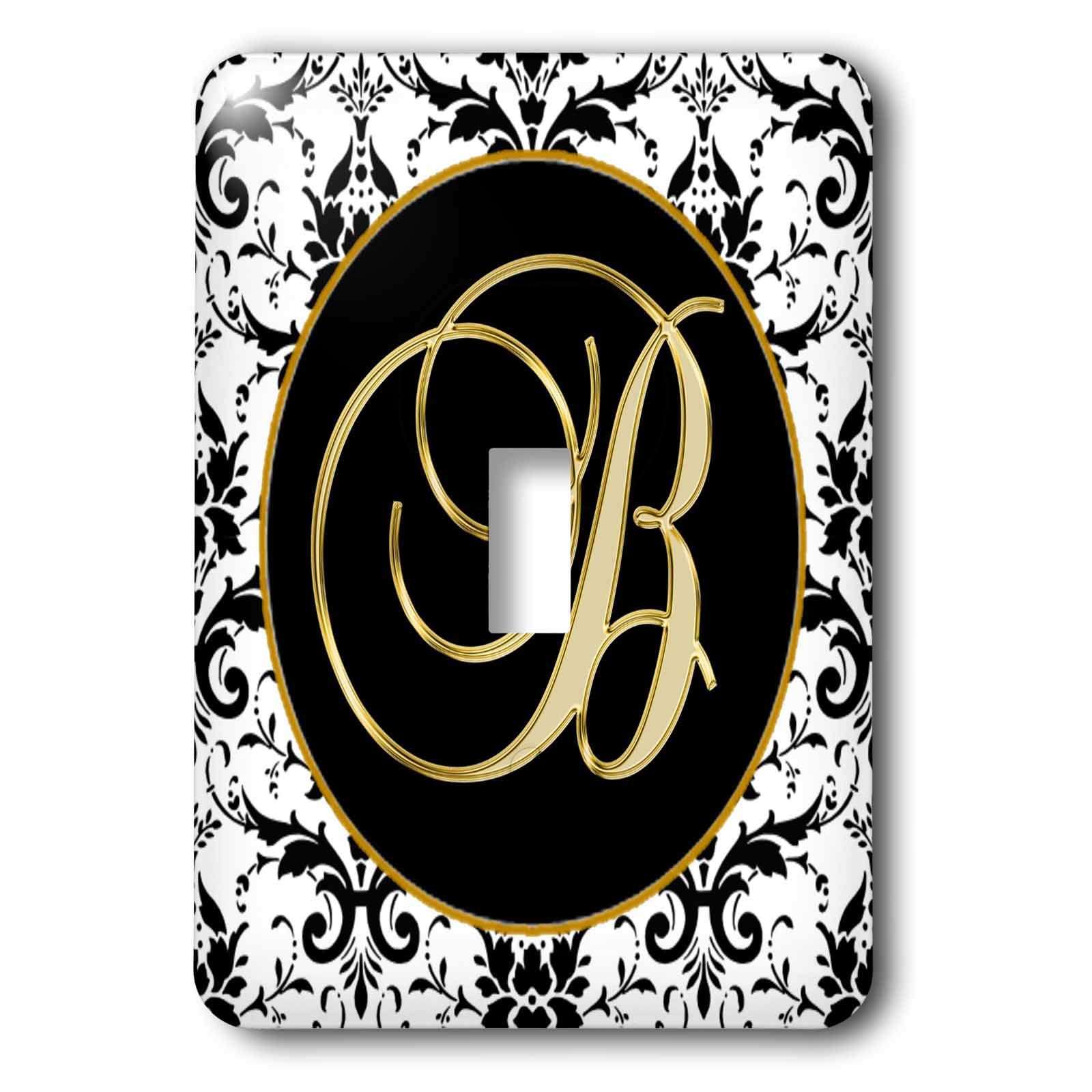 Interrupteur graphique lettre B au design doré et noir lsp_256267_1 haut de gamme