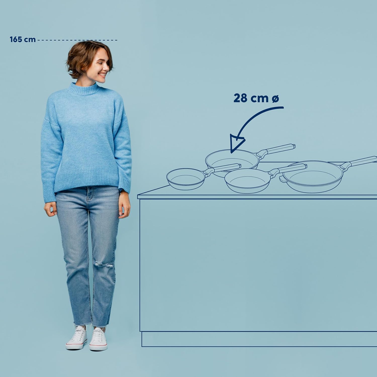 Kela Vitana 10085-CN Frying Pan, Diameter 11.0 inches (28 cm)