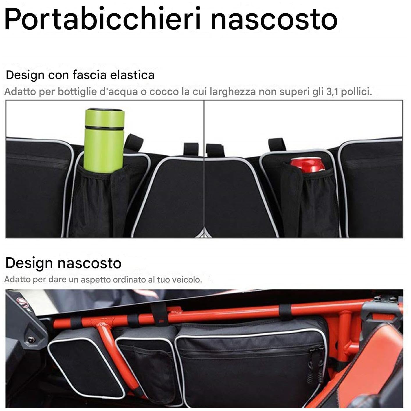 Organizer do Drzwi Samochodowych Torba Do Przechowywania W Wnętrzu | Torby Organizery Na Drzwi Kierowcy na Camping Podróż Samochodem Dojazdy Codzienne SUV RV