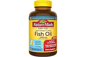 Nature Made Burp-Less Ultra Omega 3 Fish Oil 1400 mg, 980 mg of Omega 3
