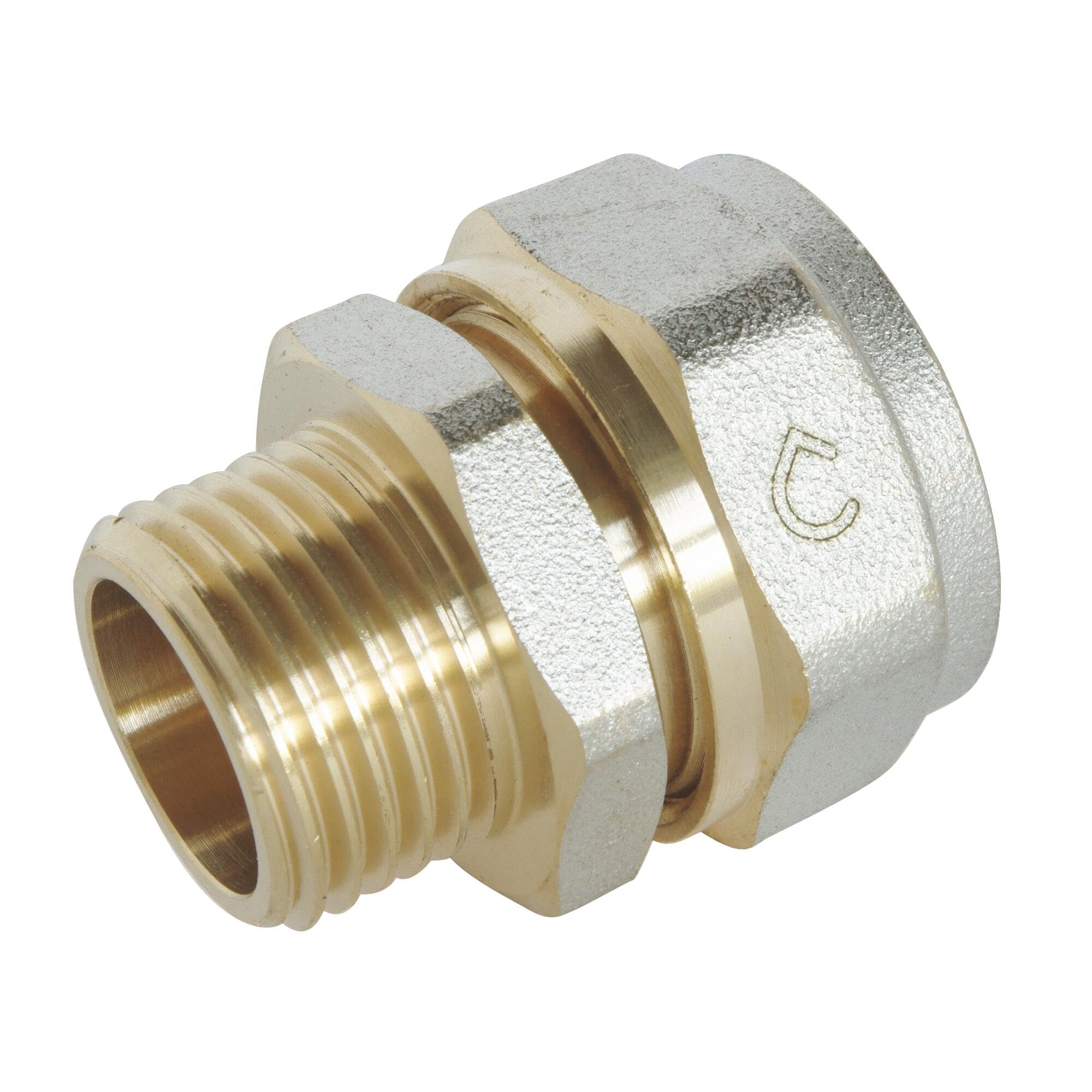 SOMATHERM FOR YOU Raccord droit à visser pour tube multicouche Ø20 – Raccord compression Ø20