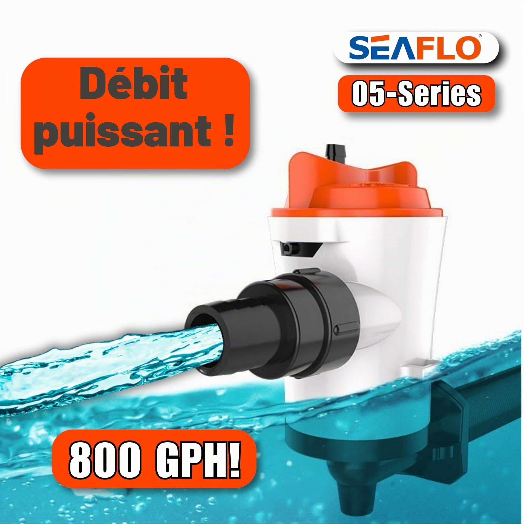 Seaflo 12 V 800 GPH Livewell Vivier Réservoir Aérateur Submersible Laser Bateau Pompe de cale