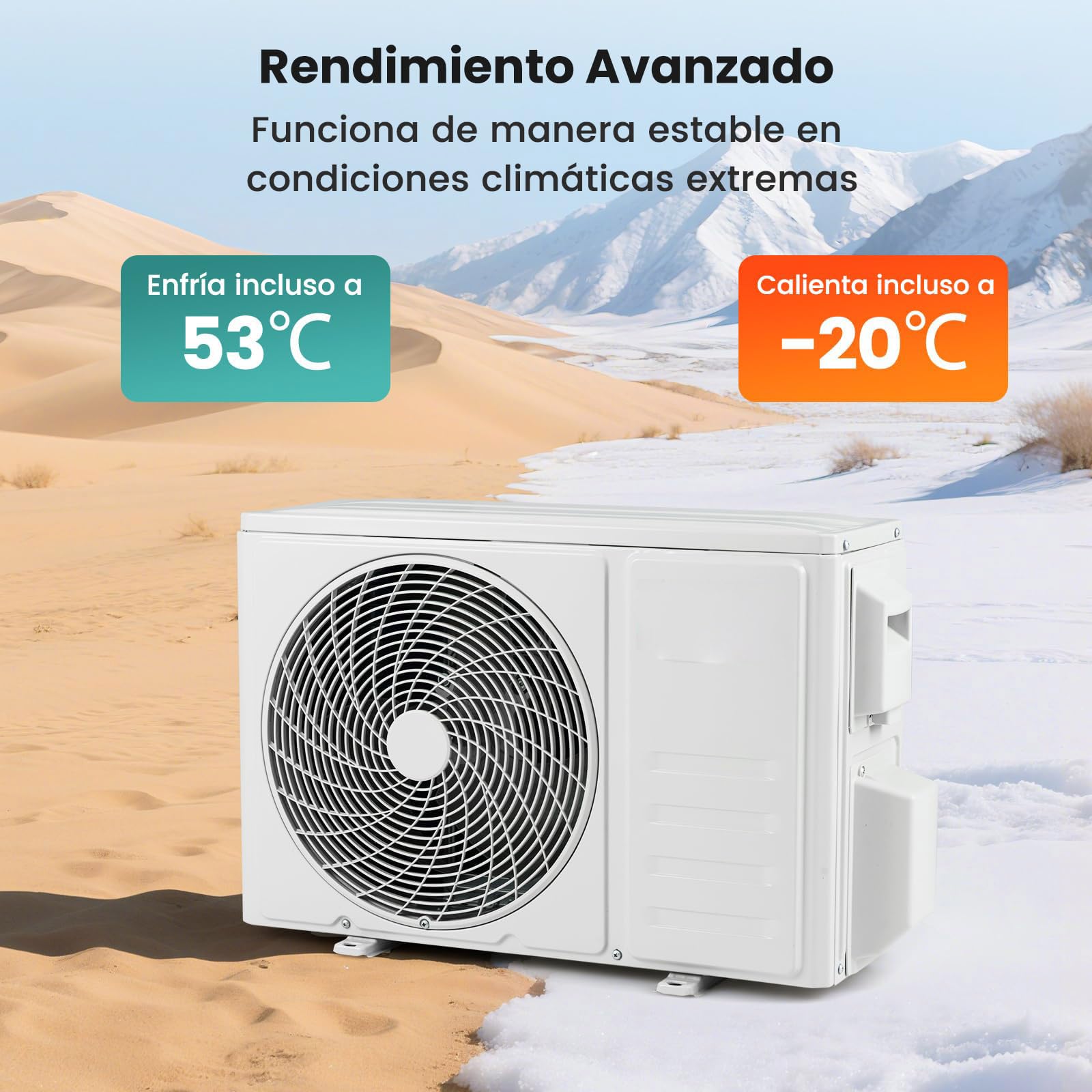 GOPLUS Aire Acondicionado Split Inverter12000 BTU 3,4 KW con Calefacción y Refrigeración, Clase A++/A+ R32, Aire Acondicionado Pared Silencioso 7 Modos, 8 Velocidades, Kit de Instalación(12000BTU)