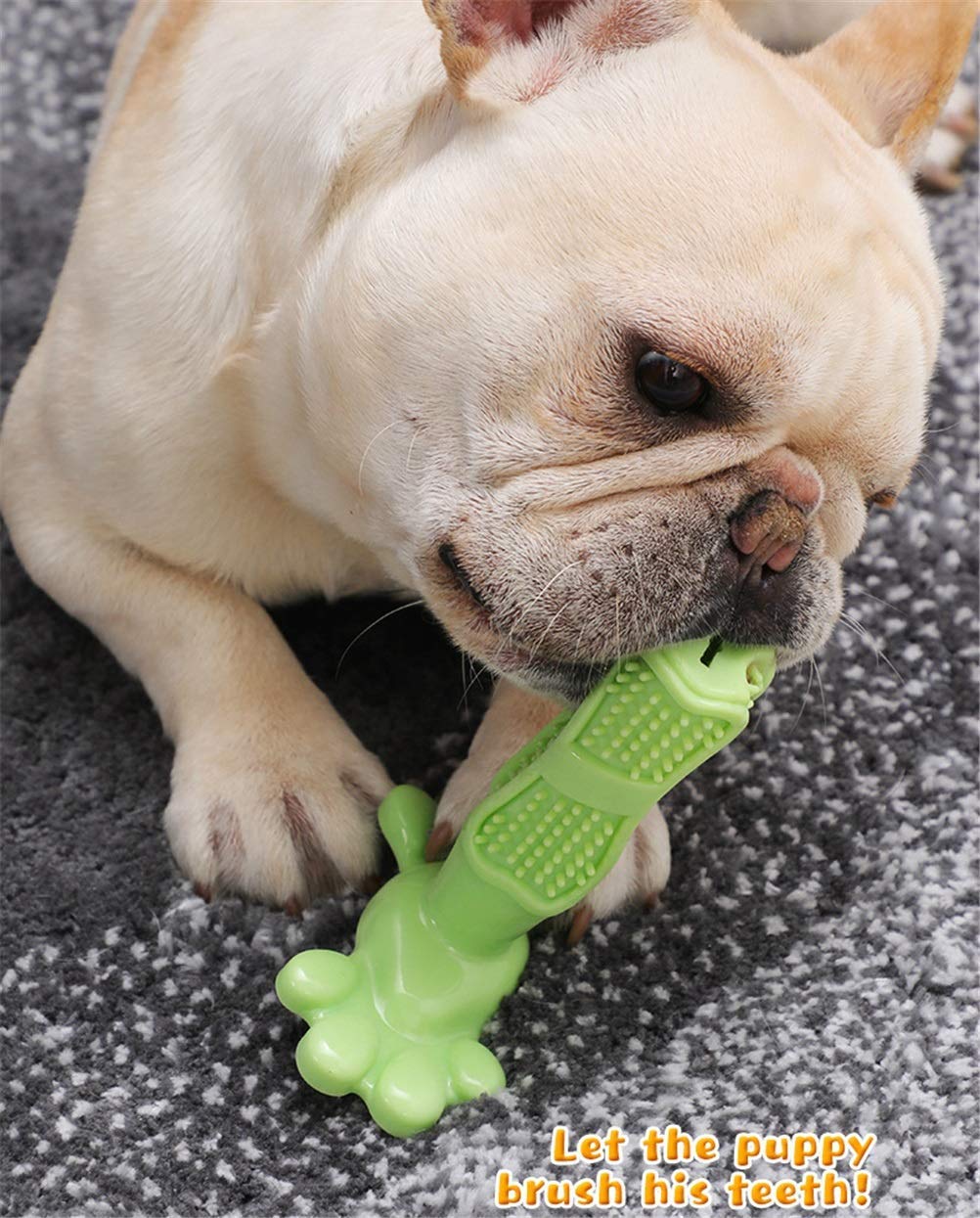 MU Perro Juguete Perro Masticar Juguetes Perro Cepillo de Dientes Mascota Molar Dientes Limpieza Cepillado Palo Perrito Cachorro Dental Cuidado Perro Mascotas Suministros,Verde