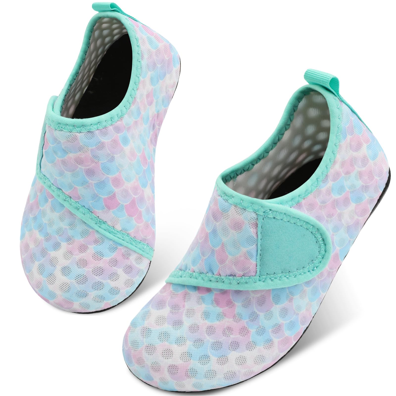 Scurtain Kids Toddler Water Shoes Barefoot Quick-Dry Aqua Socks for Boys Girls Baby with Non-Slip Rubber Sole