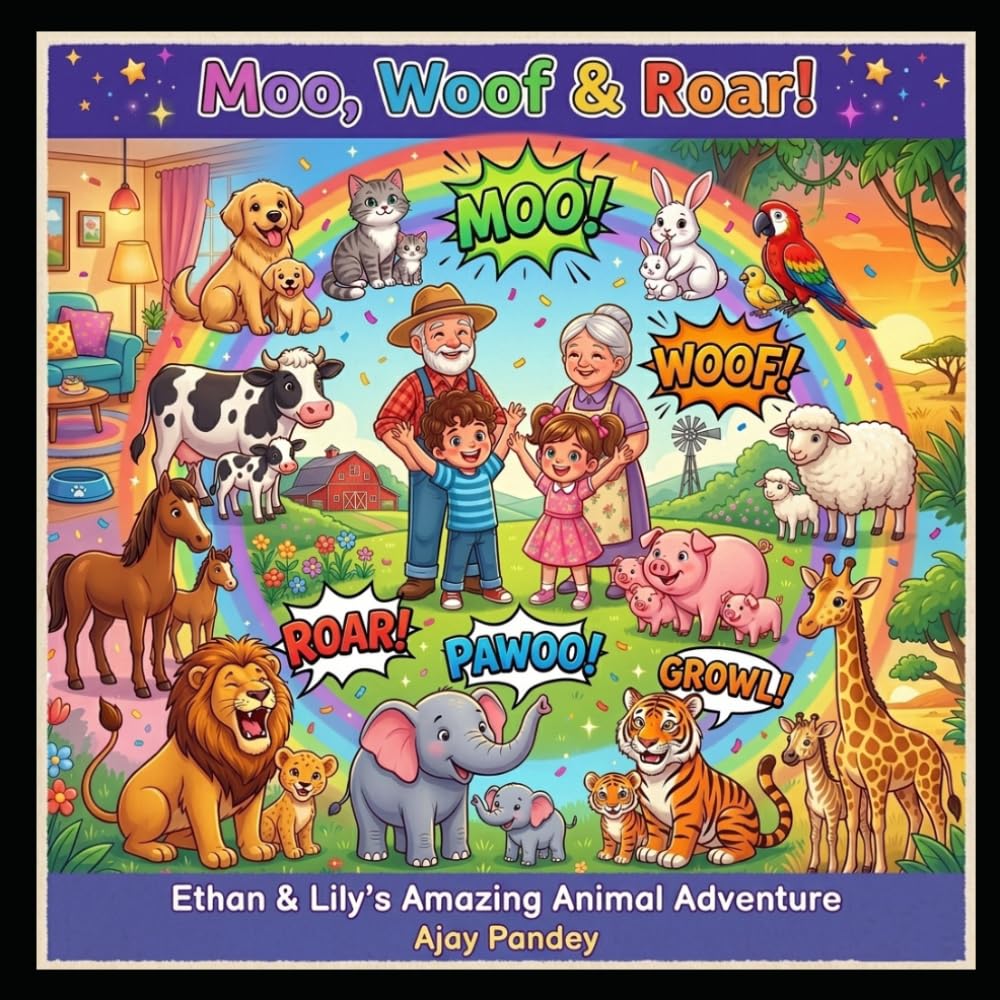 Moo, Woof & Roar!: Ethan and Lily's Amazing Animal Adventure