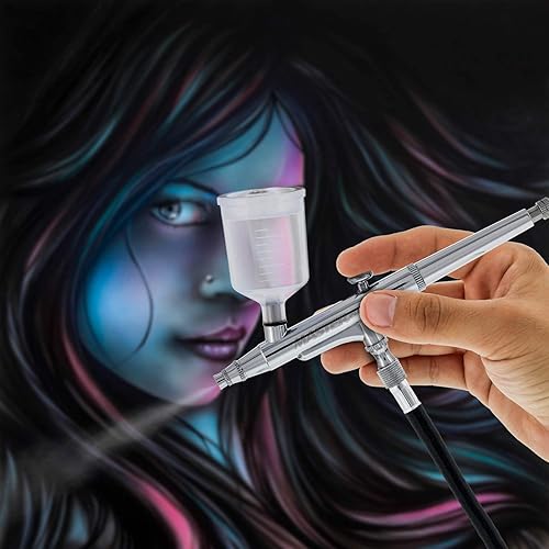 Miniatura 6 de Master Performance G24 - Aerógrafo multiusos de alimentación por gravedad de doble acción, punta de 0.012 in, tazas de 34 y 1.5 onzas, fácil de