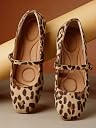 Aviva style Women's Comfortable Square Toe Mary Jane Flats - Classic & Fashion Ballet Shoes Casual Wear (Beige, UK Footwear Size System, Adult, Women, Numeric, Medium, 4) gallery image