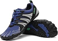 SAGUARO Barfußschuhe für Herren Barfuss Schuhe Damen Zehenschuhe Traillaufschuhe Wide Toe Box Fitnessschuhe Barefoot Shoes Mit Zero-Drop Solhe Neon Blau,Gr.46