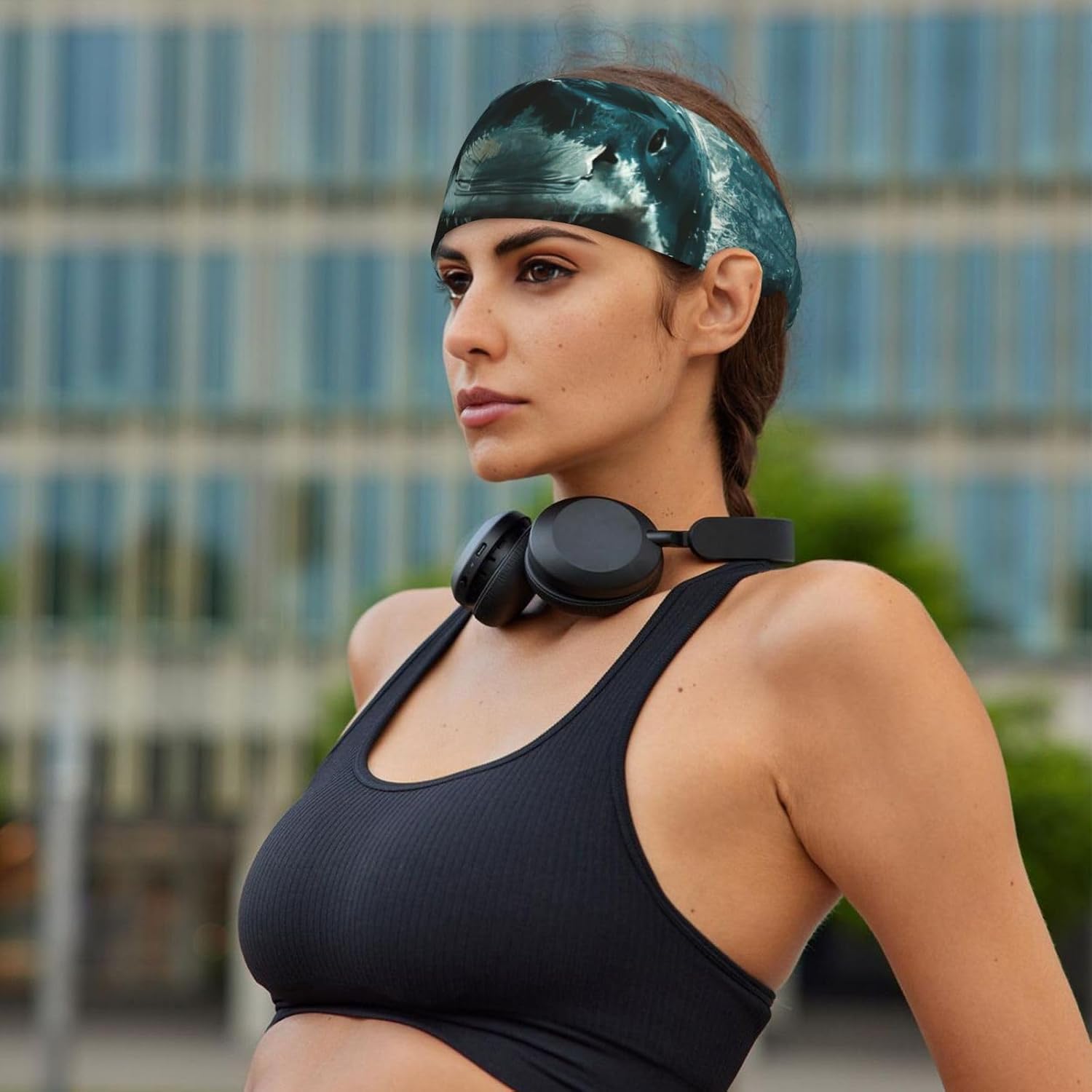 Shark Cum Print Ultra-Soft Elastic Headband Sports Running Gym Outdoor Activities Gifts Headwear
