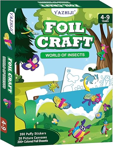 Kits de manualidades de aluminio para niños, dinosaurios divertidos de aluminio, juego de calcomanías sin desorden para niños, kits de manualidades