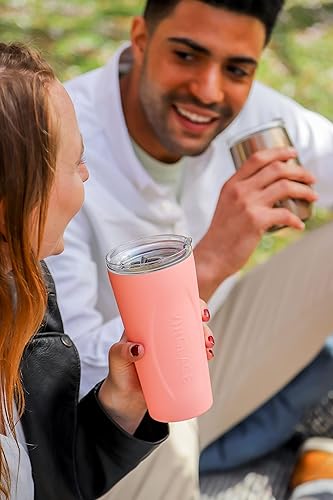 Miniatura 5 de Vinglacé Vaso de vino de acero inoxidable sin tallo - Vaso de vino aislado con inserción de vidrio y tapa para beber, 10 oz, color cobre