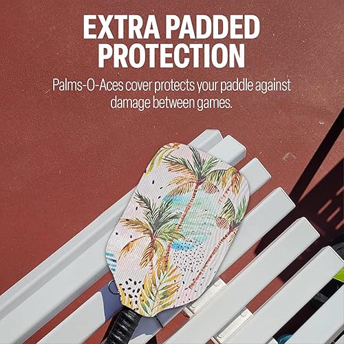 Vista 147 de Palms-O-Aces Pickleball Paddle Sleeve Lightweight Padded Canvas Covers for Paddles Protective Racket Case with zipper Standard & Elongated