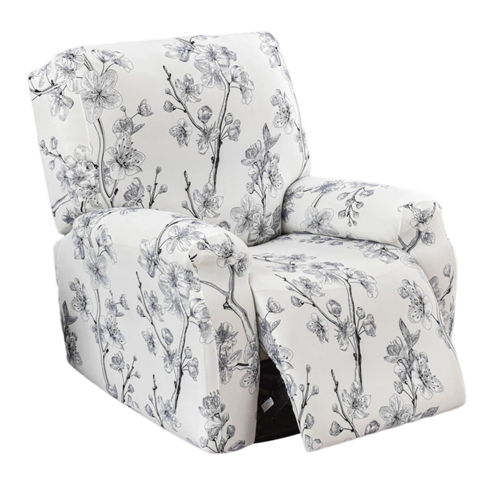 KRFOONN 4-Piece Stretch Recliner Slipcover - Elastic Bottom, Fits Most Standard Recliners (Size 15)
