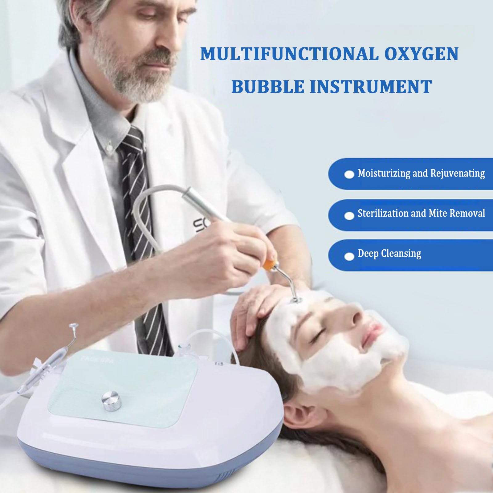 Oxygen Bubble Beauty Machine for Home & Salon Use | Facial Cleansing Device Body Cleansing SPA with Rich Foam,Moisturizing and Rejuvenating, Deep Cleansing