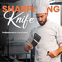 Vista 6 de Utopia Kitchen Cuchillo de acero afilado de 12 pulgadas que afila el negro de afilar de acero de Rod