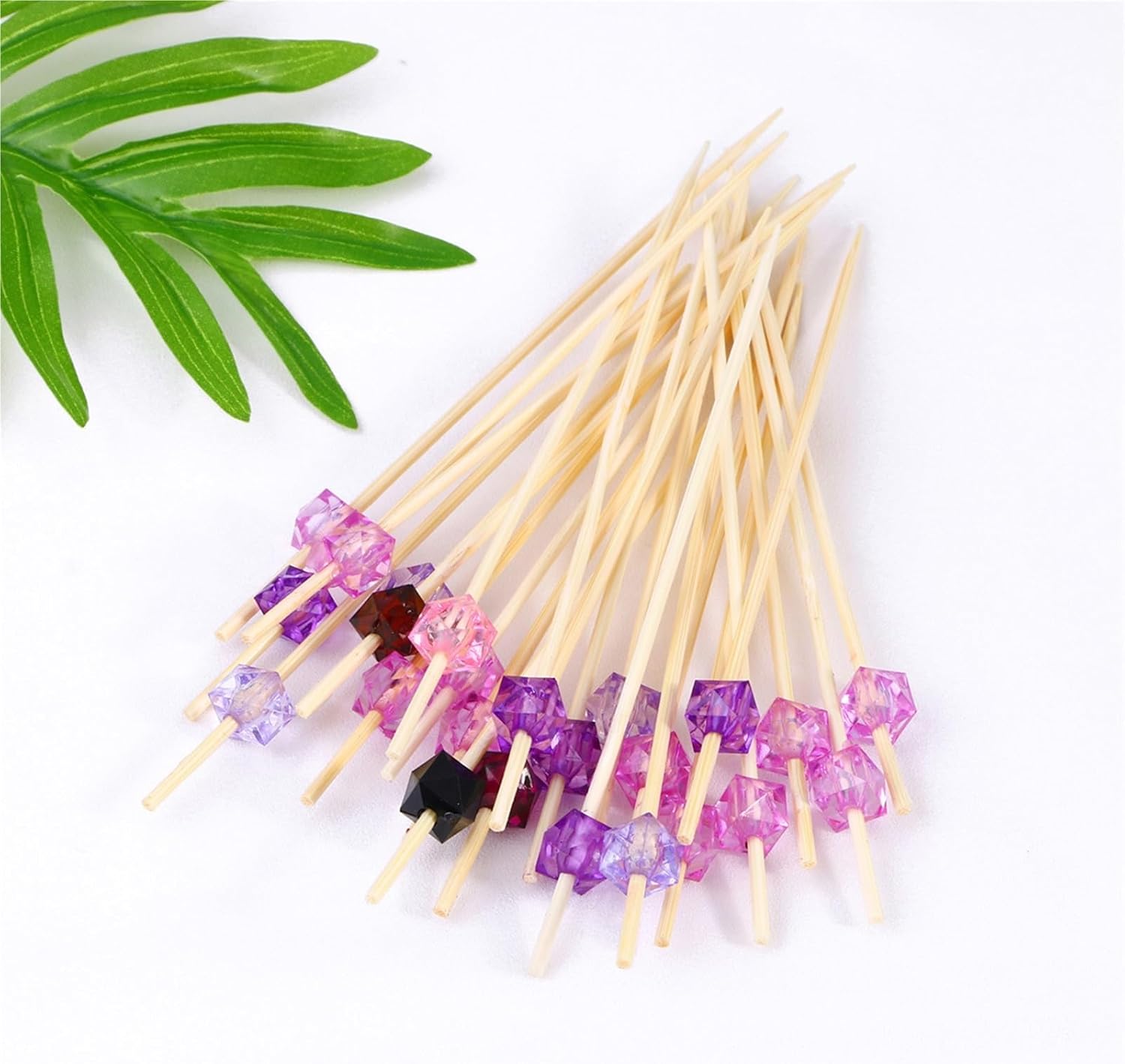 Cocktail Picks 600pcs 12cm Cocktail Picks Disposable Bamboo Toothpicks Decorations Supplies For Garnish Skewering