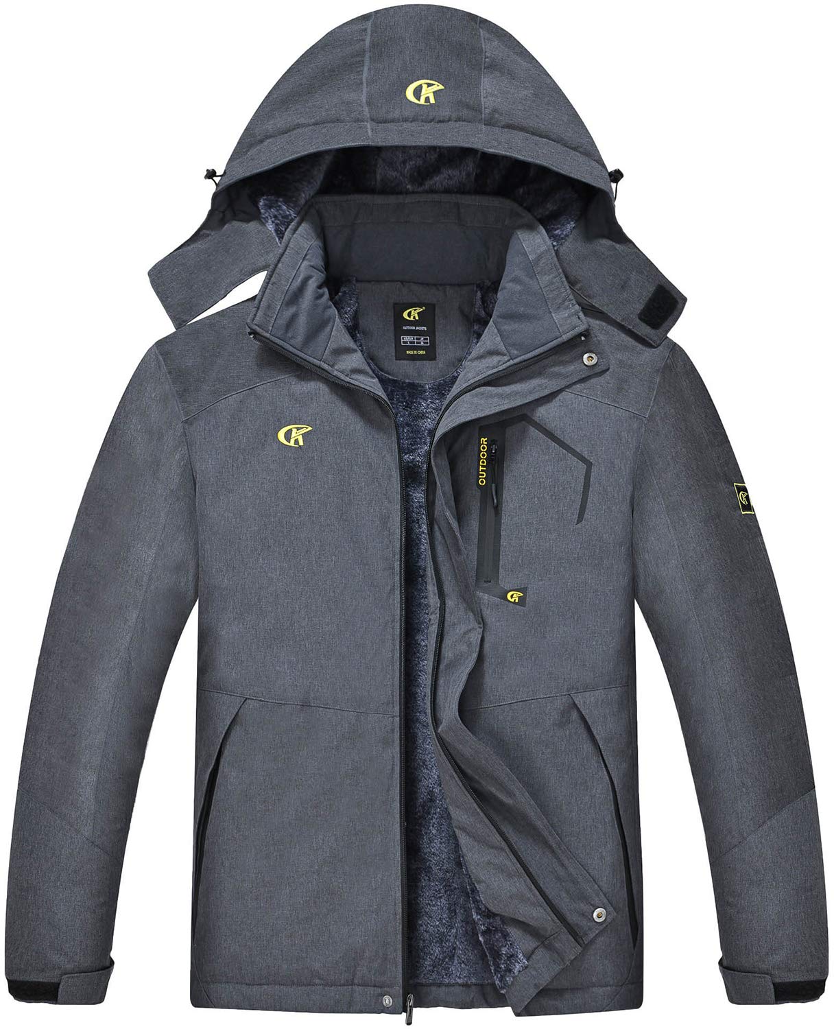 QPNGRP Mens Waterproof Ski Snowboard Jacket Winter Windproof Snow Coat