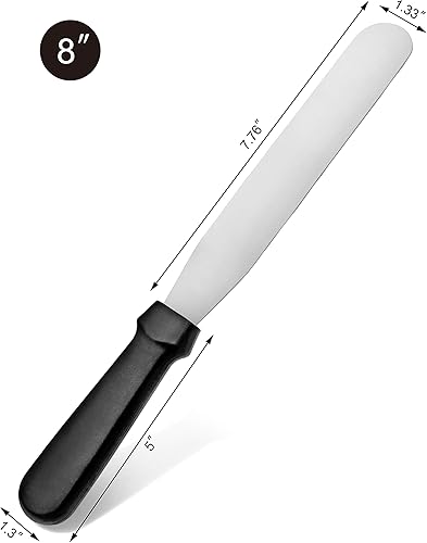 Miniatura 9 de New Star Foodservice 38125 Espátula recta para glaseado, hoja de 14 pulgadas, 19 pulgadas en total, color plateado